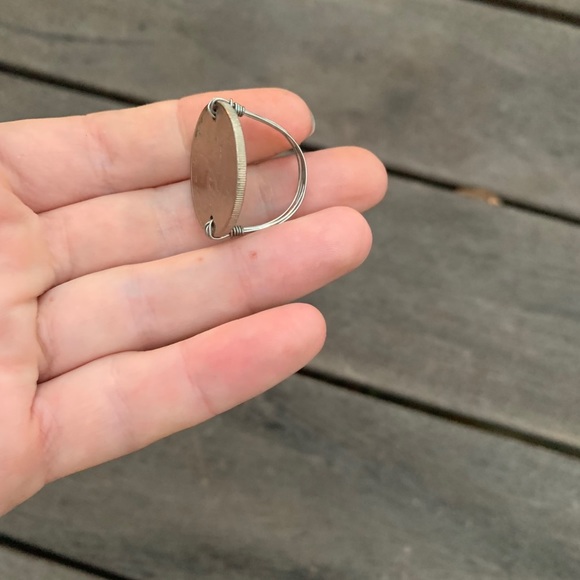 Wire wrapped coin ring (Hong Kong) - Picture 5 of 5